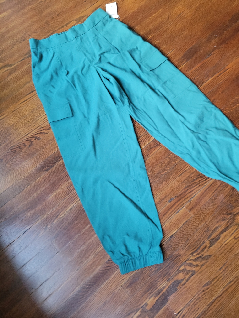 A New Day Cargo Jogger Hi Rise Teal Cove Pants Rayon Utility Casual Size 6 New - Picture 4 of 15